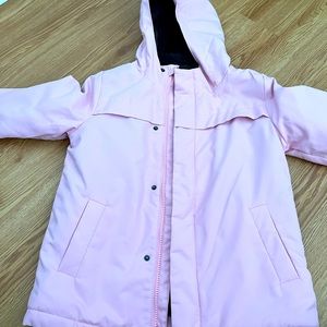 Girls Pink Fleece lined jacket